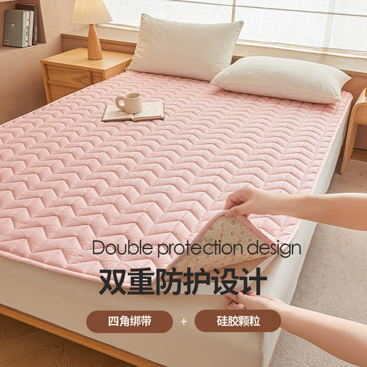 自然醒13070全棉防滑床褥床垫13372抗菌床护垫四季通用薄款床褥垫防滑褥子席梦思保护垫床铺垫LN 商品图12