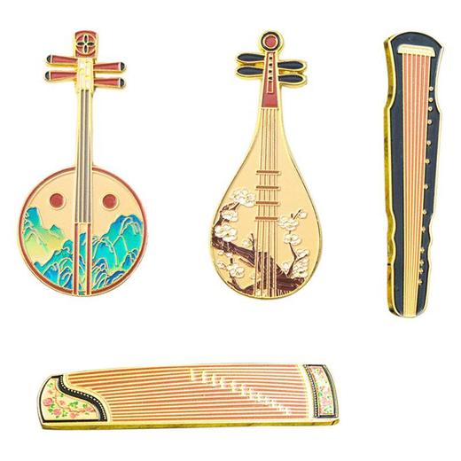 【四大乐器】金属冰箱贴古琴古筝琵琶阮咸文创纪念品烤漆金属冰箱贴 商品图4