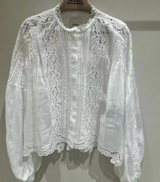 重磅渠道！is镂空苎麻衬衣  法式优雅  立领小短款 商品图3