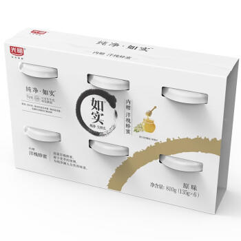 光明如实 洋槐蜂蜜原味  135g*6 发酵乳酸奶酸牛奶 0蔗糖健康轻食 /水饮冲调 /低温奶 /低温酸奶 商品图2