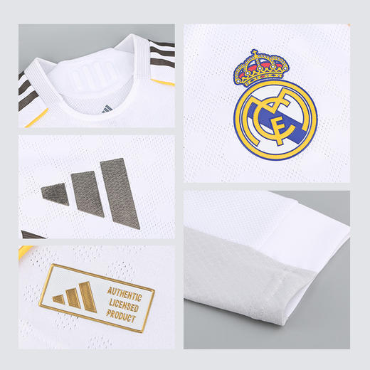 小李子阿迪达斯25/26赛季皇家马德里球员版主场长袖比赛球衣足球服JN8866 商品图5