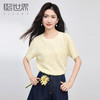 熙世界法式亮片冰丝针织衫女夏季薄款2025新款圆领独特漂亮的上衣 商品缩略图0