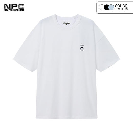NPC潮牌CC系列绣花小标圆领短袖T恤男女同款CC22TE21 商品图6