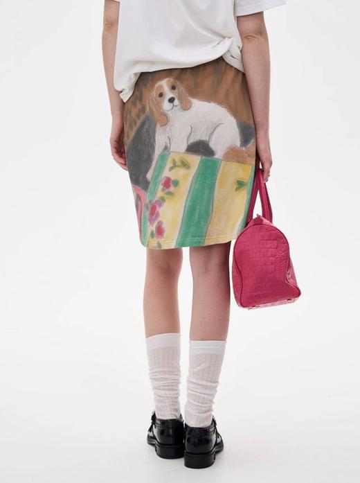 local tag/It24ssk09/原创手绘印花半身裙涂鸦短裙 商品图0