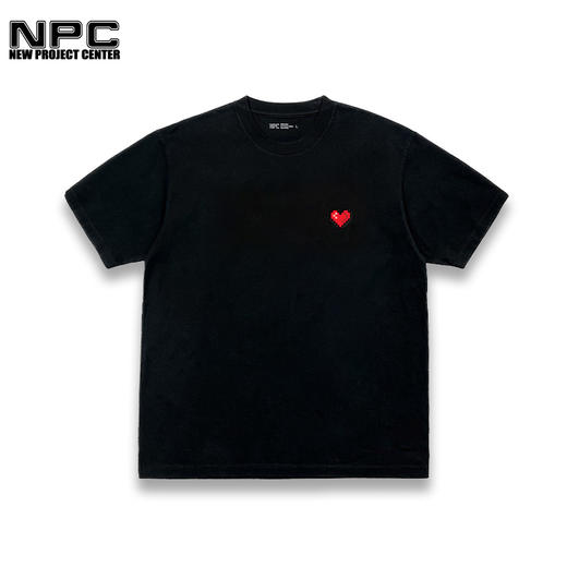 NPC潮牌李晨nic同款胸前小爱心发泡印花全棉短袖T恤情侣NP22TE77 商品图1