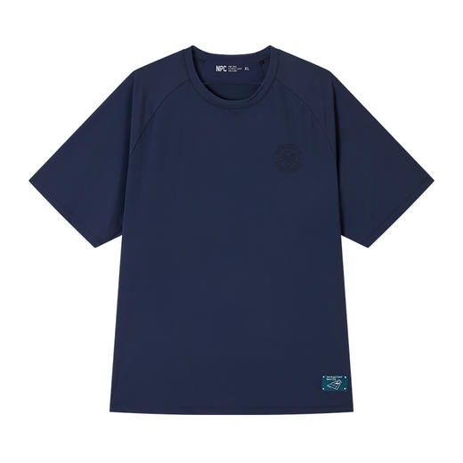 NPC潮牌网球系列胸口线稿印花短袖T恤男插肩袖鸟眼拼接NP54TE35 商品图5