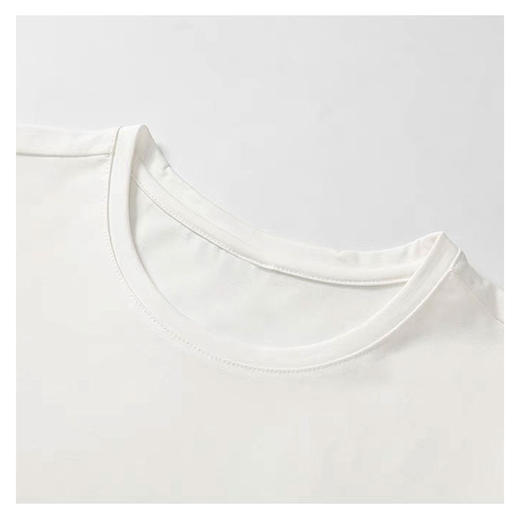 半身缘女装 夏季吸汗透气宽松简约小象刺绣印花短袖T恤262113U01140309 商品图3