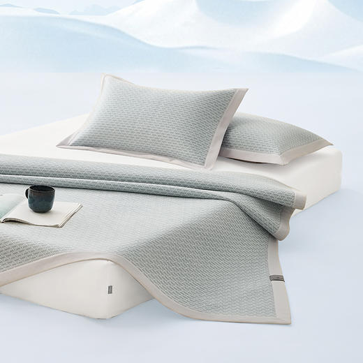 商超爆款【丝享高端新中式新氧冷循环炫彩提花席涟漪】 A类冰柔面料 柔软细腻 长效清爽 商品图3