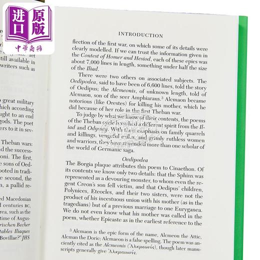 【中商原版】希腊史诗选集 洛布古典丛书 原文希英对照版 Greek Epic Fragments 英文原版 Martin L. West 哲学 人文 商品图2