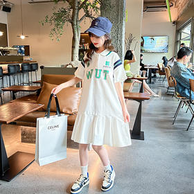 女童连衣裙夏季2025新款洋气时髦儿童夏装公主裙中大童学院风裙子