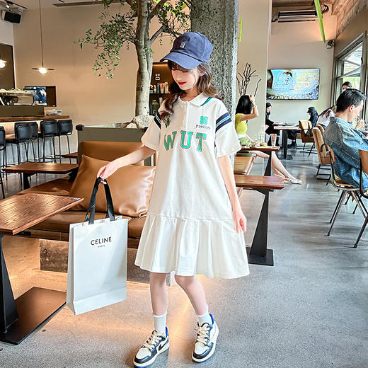 女童连衣裙夏季2025新款洋气时髦儿童夏装公主裙中大童学院风裙子 商品图0