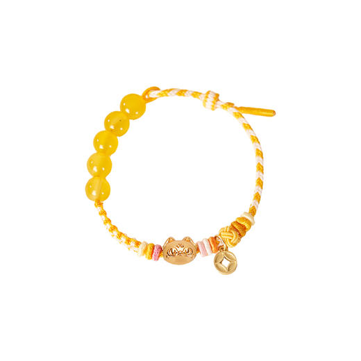 大英博物馆 巴斯特系列 招财喵玛瑙黄色手绳 手链 商品图5