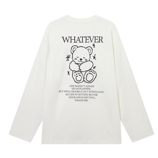 NPC潮牌刺绣&线稿印花【治愈小熊】长袖T恤男速干透气NP52TL05 商品图6