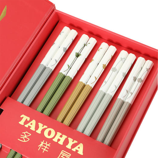 TA030103237ZZ 多样屋花之语合金筷礼盒10双入 商品图4