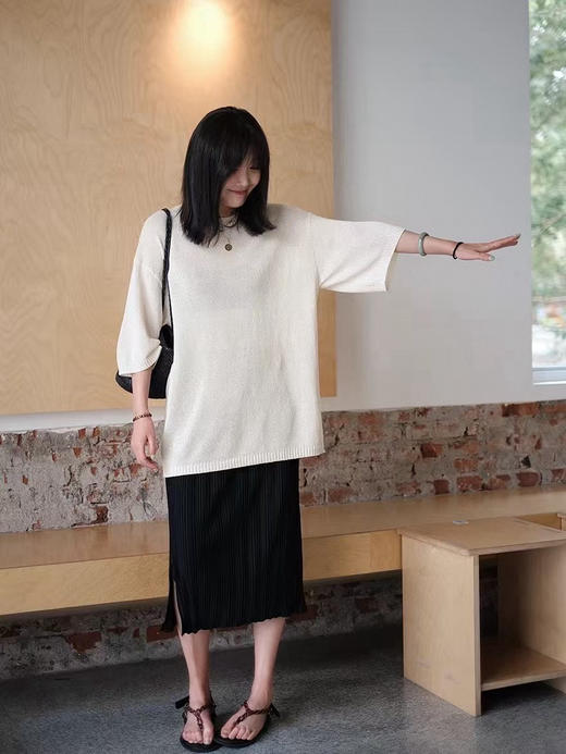 The R*w 极简主义亚麻针织衫 商品图0