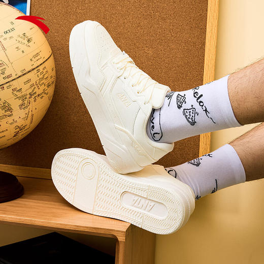 安踏C37板鞋丨软底舒适板鞋男休闲简约小白鞋滑板运动鞋112538022 商品图0