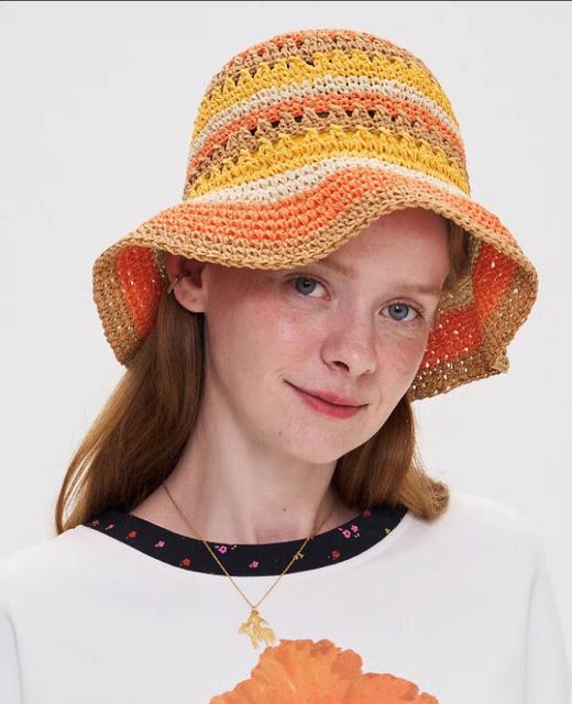 local tag/It25ssk31/拉菲草手工编织度假帽 商品图0