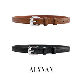 鹿向南「蒙田饰带」简约时尚百搭单品新款银扣皮带配半身裙真皮女