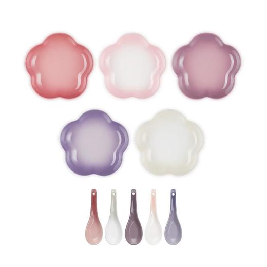 酷彩 中号花形盘5件套+中式汤勺5件套 商品图0