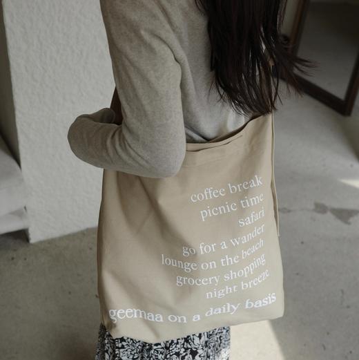 geemaa 可调节字母帆布包 商品图1