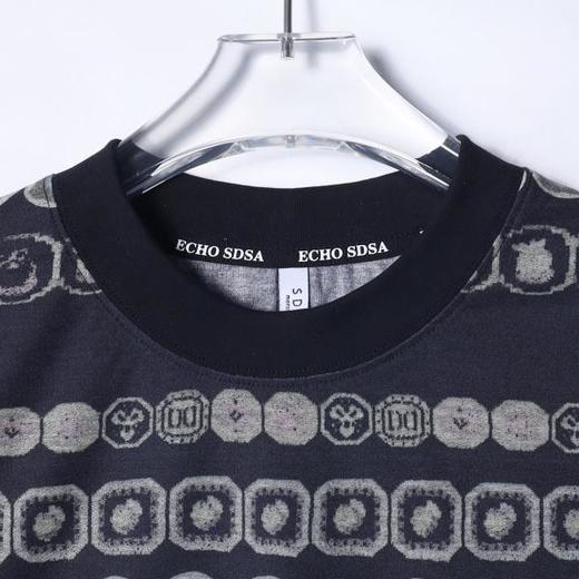 T3846夏季高级感新款男士美式趣味条纹设计短袖T恤百搭时尚圆领上衣 商品图2