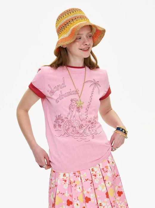 local tag/It25ssk28/ Island Enthusiast 假两件T恤 商品图0