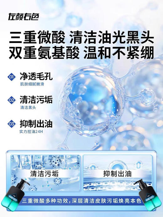 秒杀包邮！【郝劭文推荐】深层清洁氨基酸男士洗面奶 商品图5