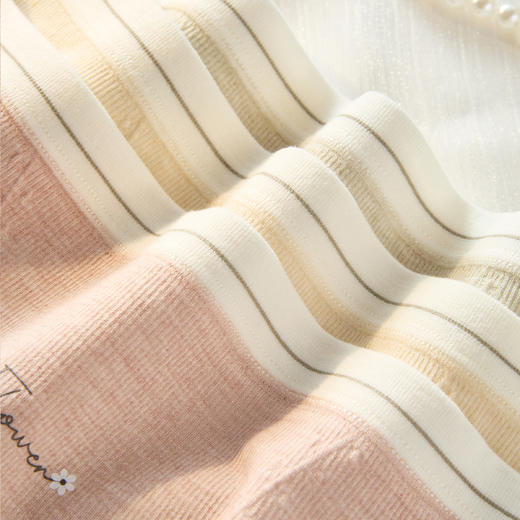 女士裸氨提花中高腰撞色彩纱无缝内裤8668/0319 商品图9