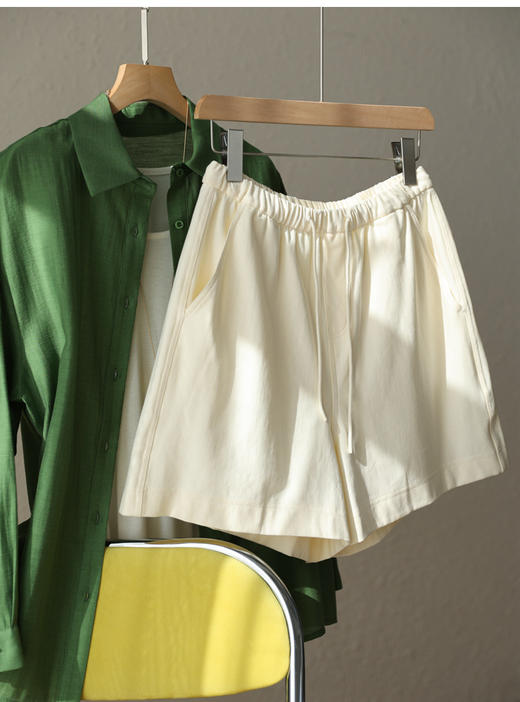 百媚生 高克重斜纹棉 休闲百搭仿牛仔短裤52507 商品图5