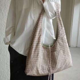geemaa Tri Hobo 双面格纹流浪包