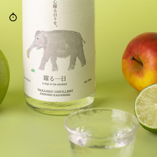 企鹅市集|日本若潮酒造 快乐的大象 果香风味麦烧酒720ml 香蕉青苹果 商品图3