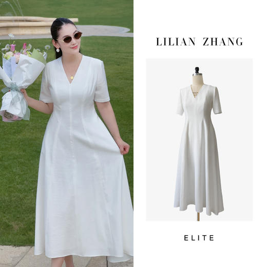 E“定制”——静奢风——风尚之选———极简法式复古唯美大A摆裙 2501041 商品图0