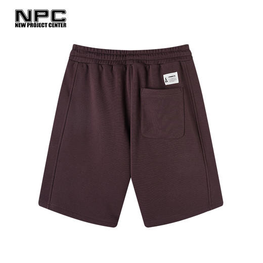 NPC潮牌仿胶布印花纯棉宽松卫裤男潮流短裤宽松舒适NP34SP25 商品图1
