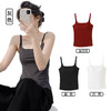 百媚生 含桑蚕丝背心女带胸垫不跑杯一体式不可拆卸吊带3925 商品缩略图4