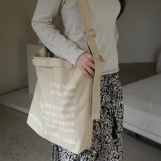 geemaa 可调节字母帆布包 商品图0