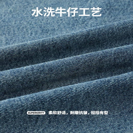 NPC潮牌重磅水洗工装牛仔衬衫短裤套装男做旧NP43DT15 商品图4