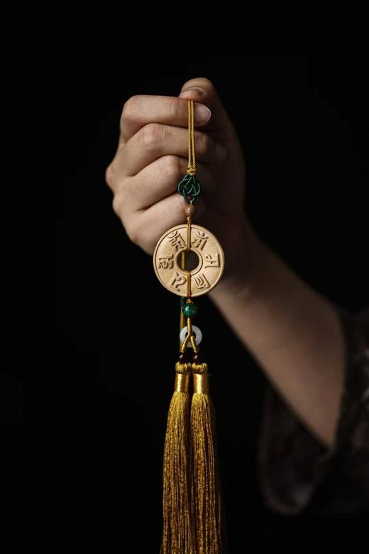 老山檀香【六字箴言平安扣】挂件 商品图0