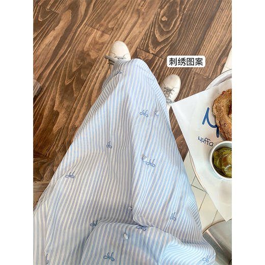 <曾小咸推荐>4.8现货秒杀！微信超特价！重工刺绣条纹木耳花边连衣裙 日常279.99 立减140 秒杀139.99！ 商品图3