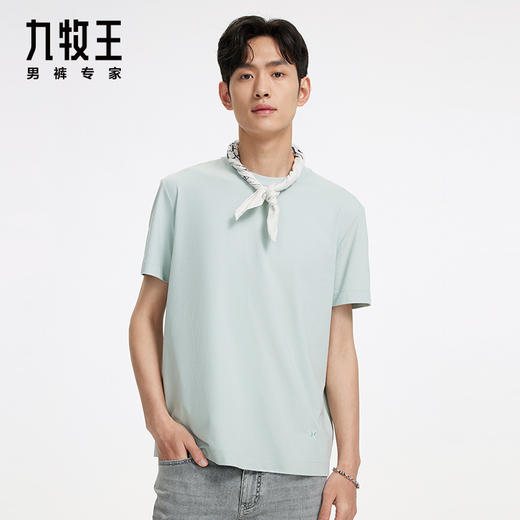 九牧王 明星同款 夏季标准版短袖T恤JT2D22540 商品图0