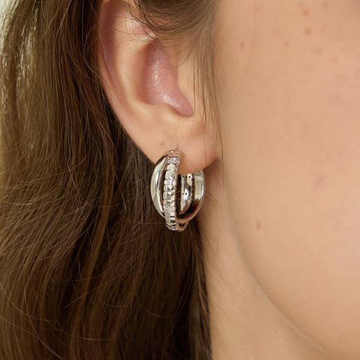 ARSIS｜自由搭配系列 蛇骨双层耳圈 商品图5