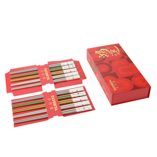 TA030103237ZZ 多样屋花之语合金筷礼盒10双入 商品图1