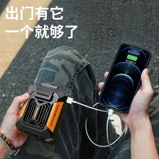 【户外运动便携式usb挂腰风扇】露营挂脖手持小电风扇 商品图1