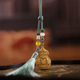 寻山隐 古法沙金挂件系列 古法鎏金工艺 可当车挂 包挂