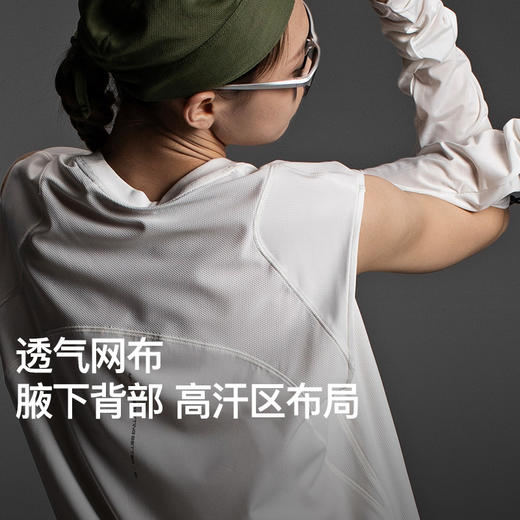 NPC潮牌撞色拼接网眼布3M反光logo无袖T恤男透气轻薄NP53TT18 商品图1