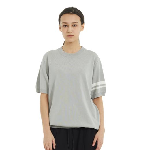 NPC潮牌袖口撞色条纹【混纺】针织短袖T恤男圆领垂感透气NP53TS20 商品图6