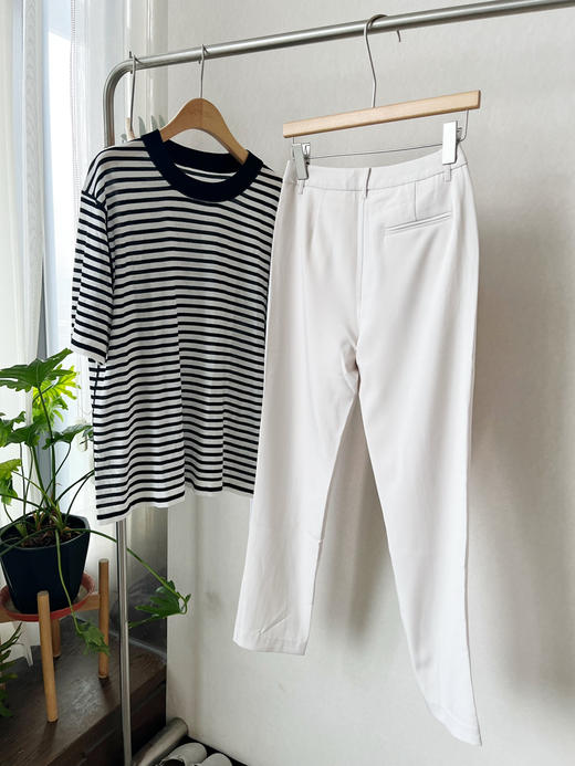 【体验款】噢蜜ooomeooo买一送一环保面料前开叉直筒裤 商品图4