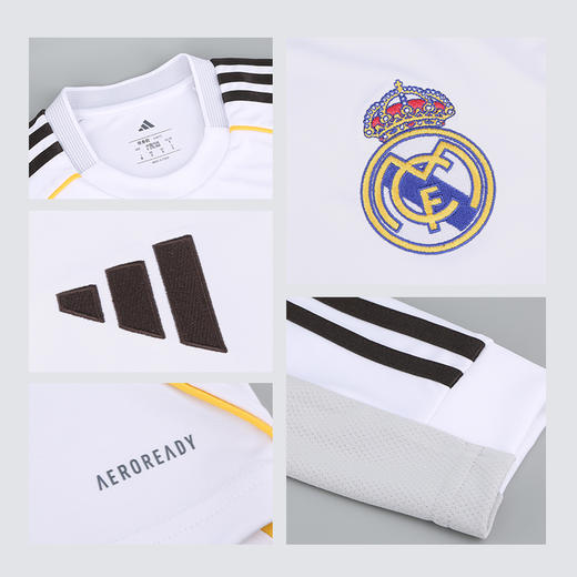 小李子阿迪达斯25/26赛季皇家马德里球迷版主场长袖比赛球衣足球服JN8884 商品图3