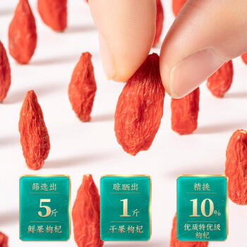 杞利元 枸杞 特优级枸杞 宁夏枸杞 头茬大果干货正宗宁夏大果泡茶500g  /传统滋补 /养生茶饮 /枸杞 商品图3