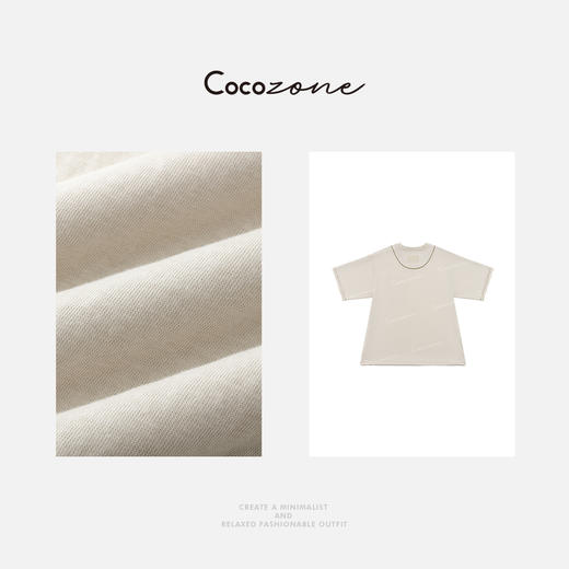 COCO ZONE 刘一一 “腊肠狗狗T” 进口段缩丝混纺圆领T恤CD2A1253 商品图5