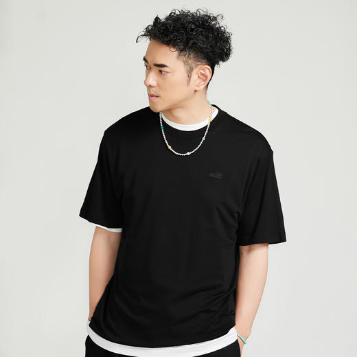 NPC潮牌老钱风字母刺绣【莱赛尔】羊毛短袖短裤舒适套装NP45TE08 商品图1